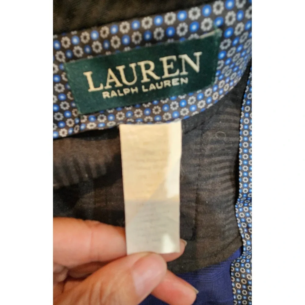 Lauren Ralph Lauren Blue Plaid Dress Pants Modern Fit Menswear - Picture 9 of 10